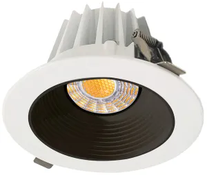 Lotus LED Lights JXL-COB04-R15W-CCT-4RR-BF-BK 4 inch Round Recessed Eco LED 15W 3CCT 3-4-5K Baffle Reflector Black 36° Type IC Air Tight Damp CRI 90 