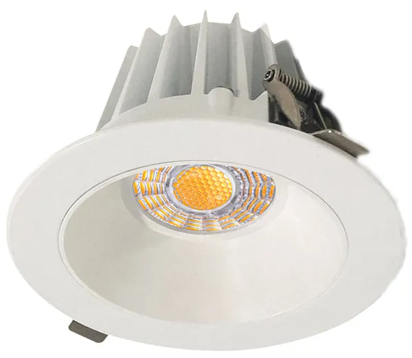 Lotus LED Lights JXL-COB04-R15W-CCT-4RR-SM-WH 4 inch Round Recessed Eco LED 15W 3CCT 3-4-5K Smooth Reflector White 36° Type IC Air Tight Damp CRI 90 
