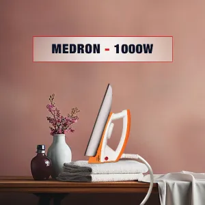 MEDRON 1000W Dry Iron, with Adjustable Temperature Control Knob