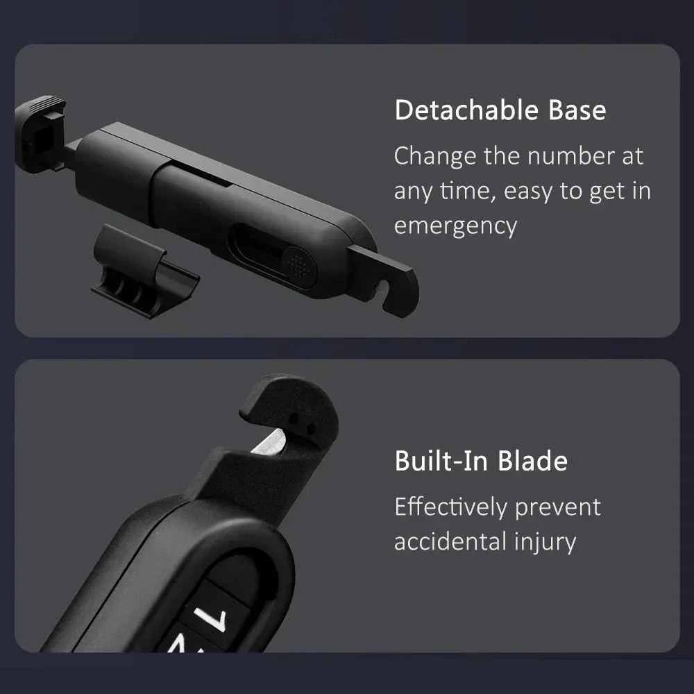 NexTool Car Temporary Parking Card Hidden Window Breaker With Seat Belt Cutter Life-Saving Escape Car Emergency Tool