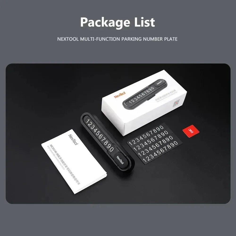 NexTool Car Temporary Parking Card Hidden Window Breaker With Seat Belt Cutter Life-Saving Escape Car Emergency Tool