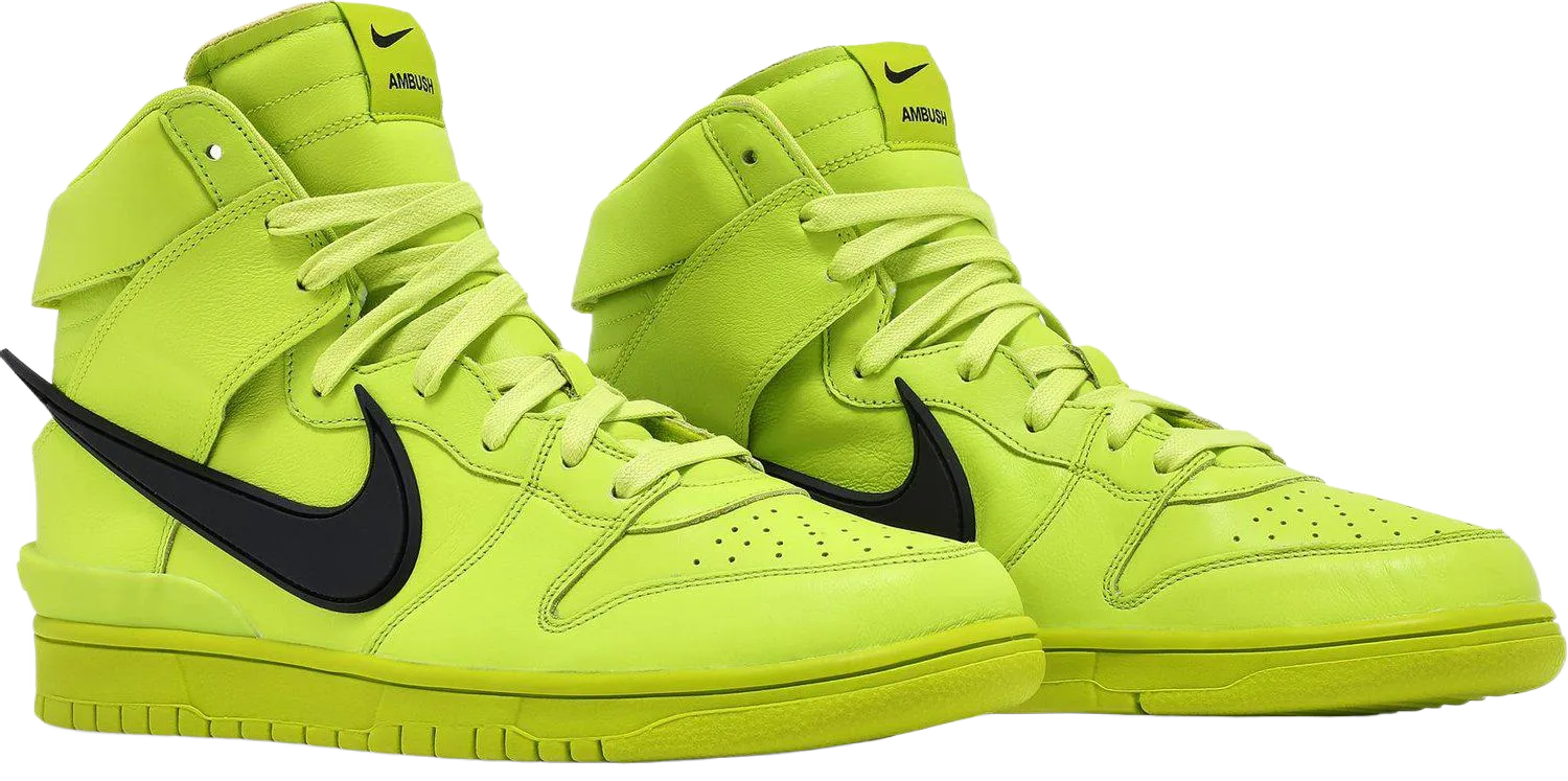 Nike Dunk High x Ambush Flash Lime