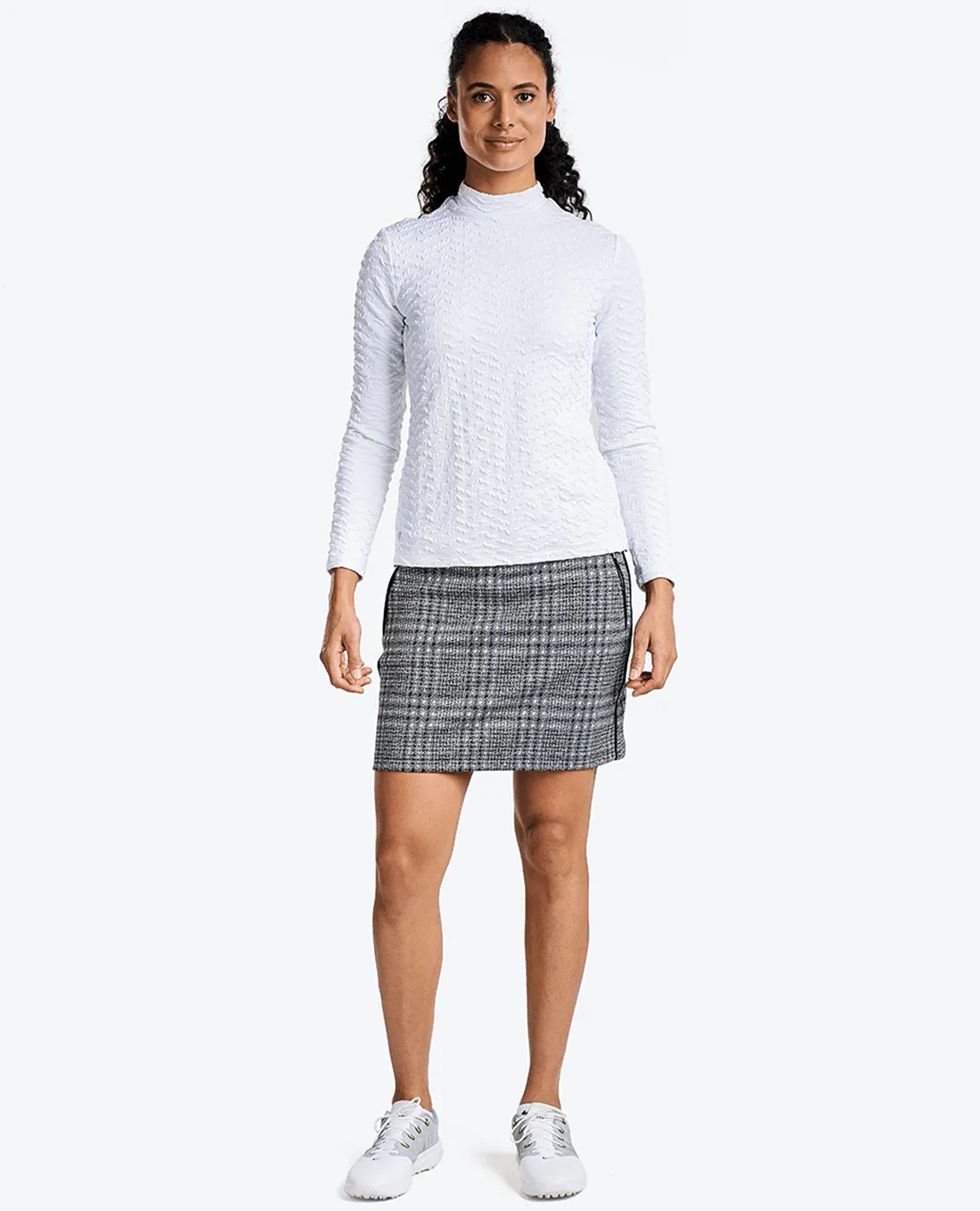NIVO Mady Mock Neck Top 173 White
