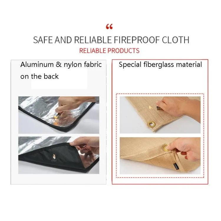 Outdoor Flame Retardant BBQ Insulation Mat - Small Fiberglass Pad (46x44 cm)