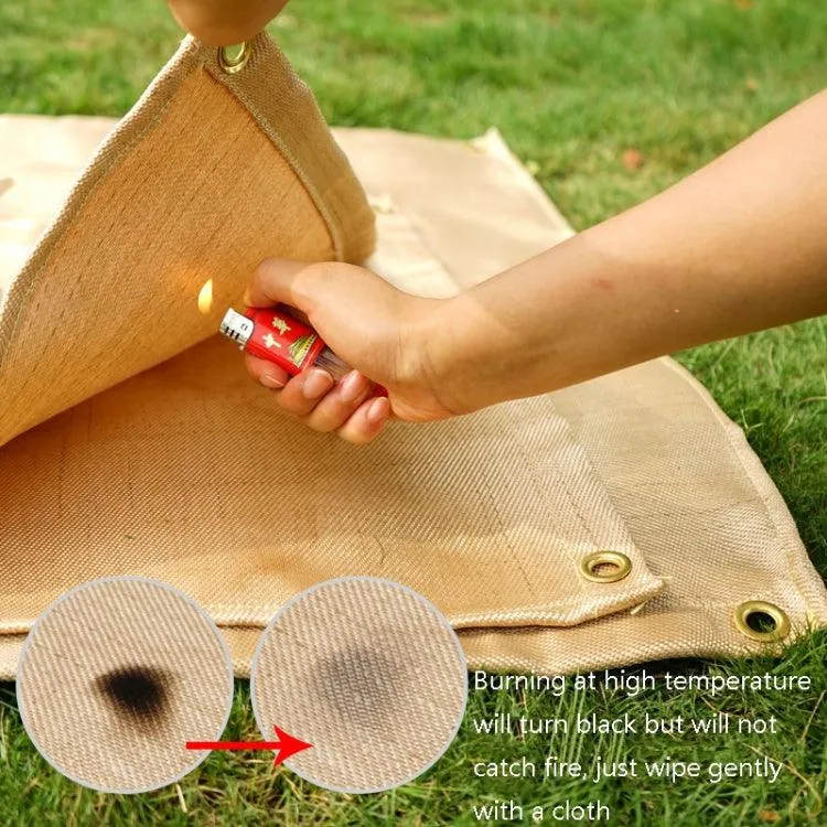 Outdoor Flame Retardant BBQ Insulation Mat - Small Fiberglass Pad (46x44 cm)