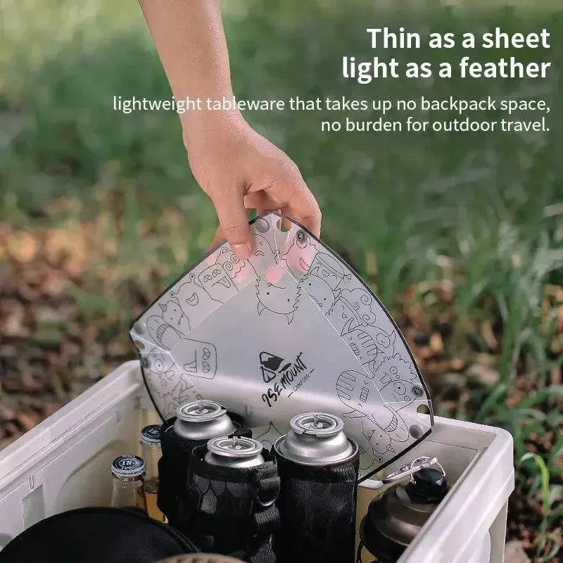 Outdoor Lightweight Folding Tableware Portable Bowl Dinner Plate Coffee Filter Funnel Water Cup Multi-purpose Camping Tableware