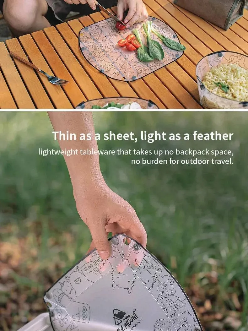 Outdoor Lightweight Folding Tableware Portable Bowl Dinner Plate Coffee Filter Funnel Water Cup Multi-purpose Camping Tableware
