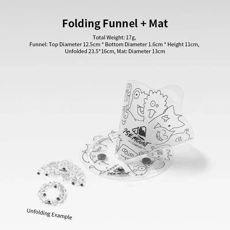 Outdoor Lightweight Folding Tableware Portable Bowl Dinner Plate Coffee Filter Funnel Water Cup Multi-purpose Camping Tableware