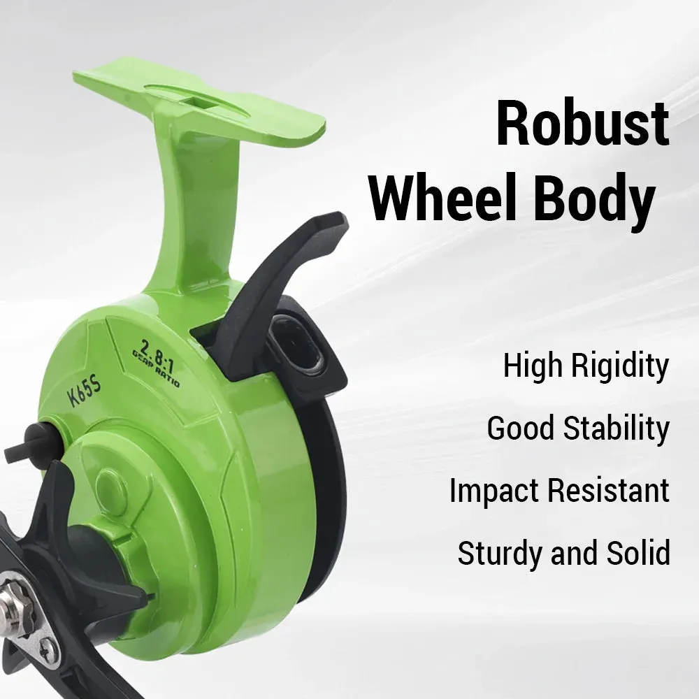 Plastic Wire Cup Ice Fishing Reel Raft Fishing Wheel Front Fishing Wheel Adjust Line Speed Control Radial Gap for Ice Fishing
