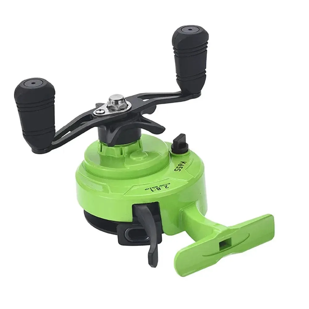 Plastic Wire Cup Ice Fishing Reel Raft Fishing Wheel Front Fishing Wheel Adjust Line Speed Control Radial Gap for Ice Fishing