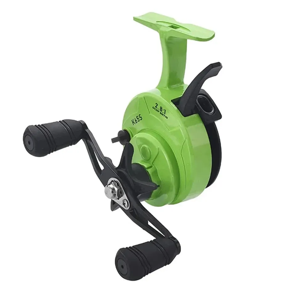Plastic Wire Cup Ice Fishing Reel Raft Fishing Wheel Front Fishing Wheel Adjust Line Speed Control Radial Gap for Ice Fishing