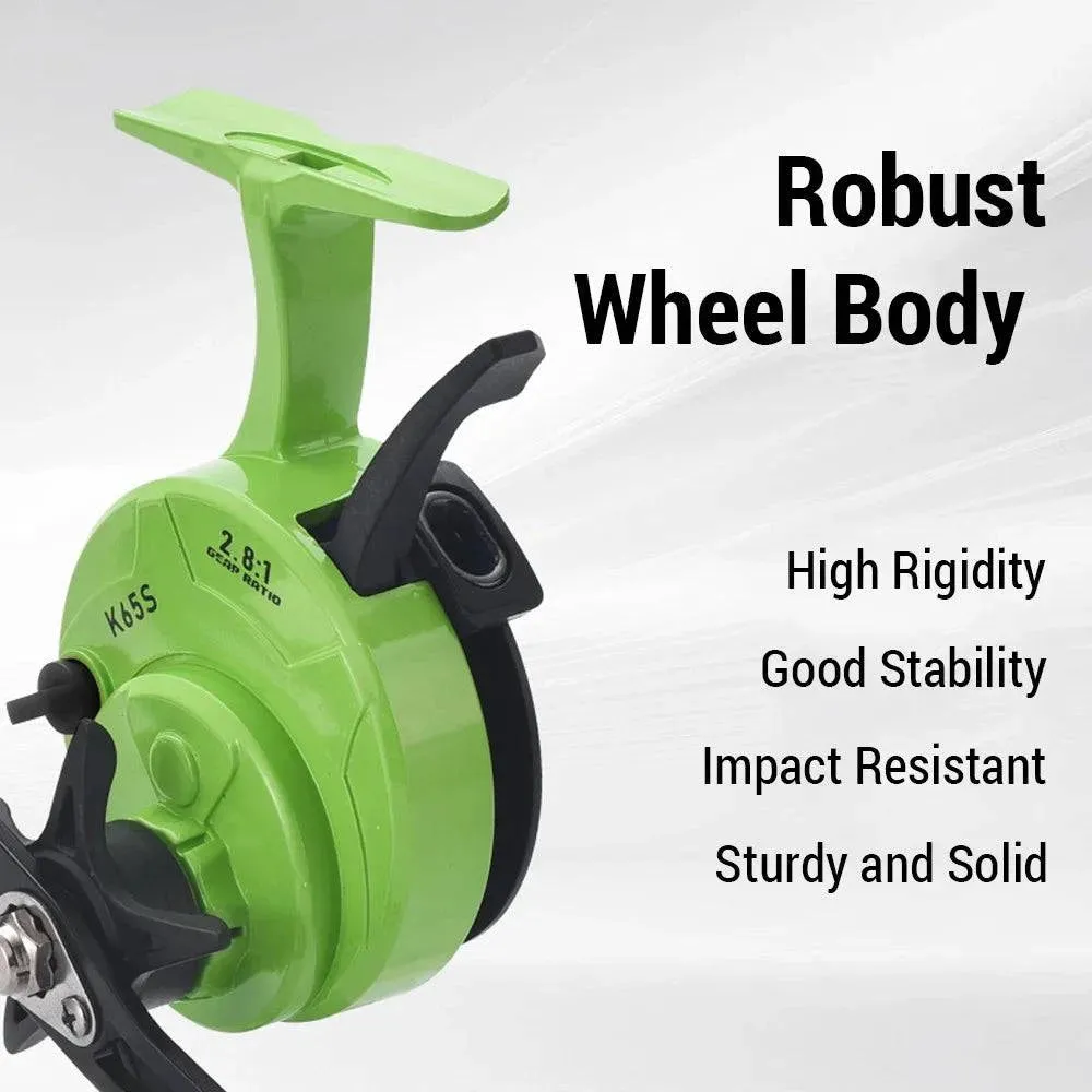 Plastic Wire Cup Ice Fishing Reel Raft Fishing Wheel Front Fishing Wheel Adjust Line Speed Control Radial Gap for Ice Fishing
