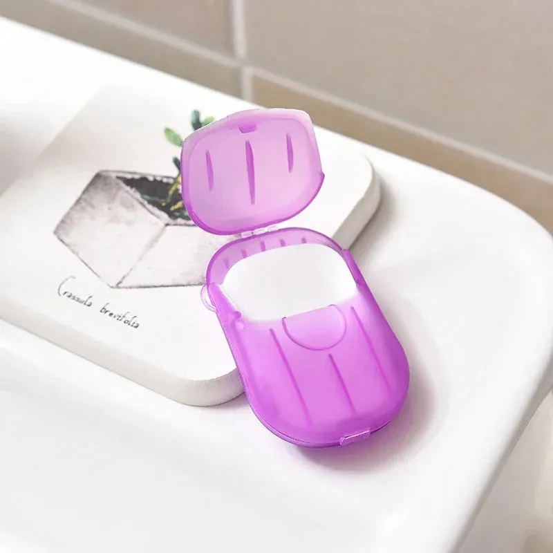 Portable Bathroom Soap Slices Bath Hand Washing Slice Sheets Outdoor Travel Scented Foaming Soap Paper Bath Clean Soap Tablets
