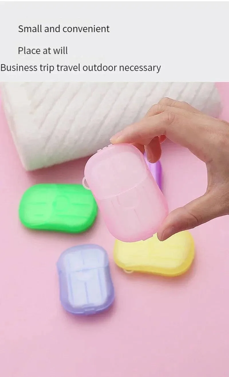 Portable Bathroom Soap Slices Bath Hand Washing Slice Sheets Outdoor Travel Scented Foaming Soap Paper Bath Clean Soap Tablets