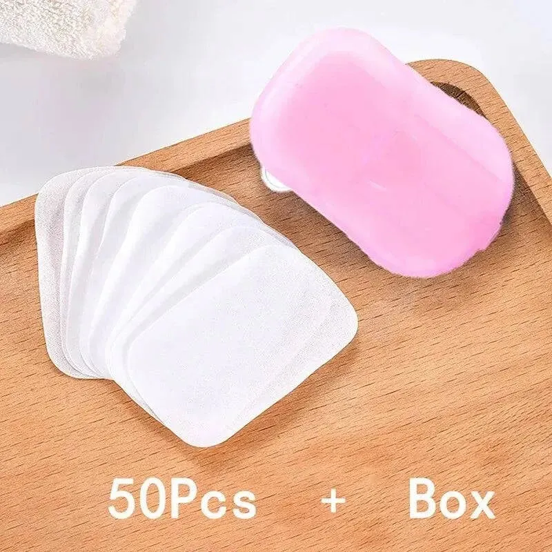 Portable Bathroom Soap Slices Bath Hand Washing Slice Sheets Outdoor Travel Scented Foaming Soap Paper Bath Clean Soap Tablets
