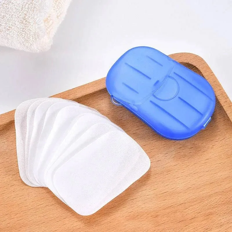 Portable Bathroom Soap Slices Bath Hand Washing Slice Sheets Outdoor Travel Scented Foaming Soap Paper Bath Clean Soap Tablets