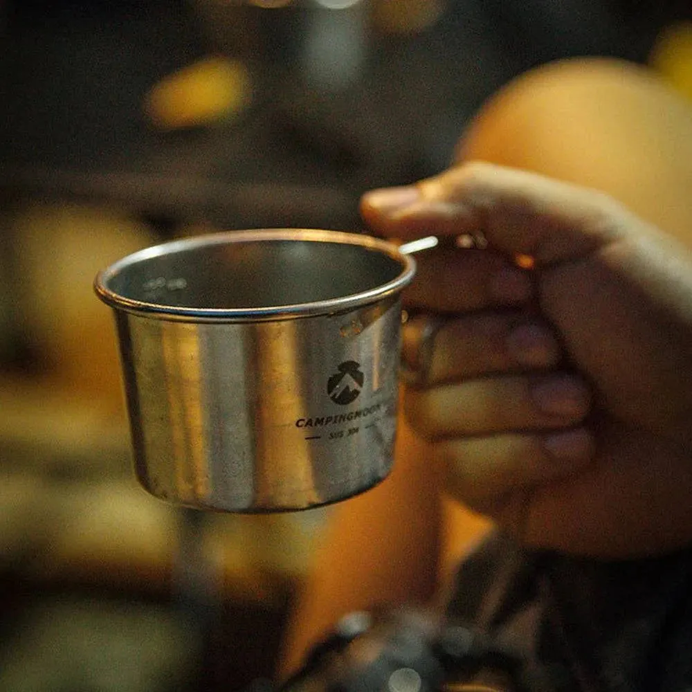 S180 Outdoor Stainless Steel 160ml Sierra Coffee Cup Picnic Tableware Portable Barbecue Hiking Camping Cup Picnic Cookware 2022