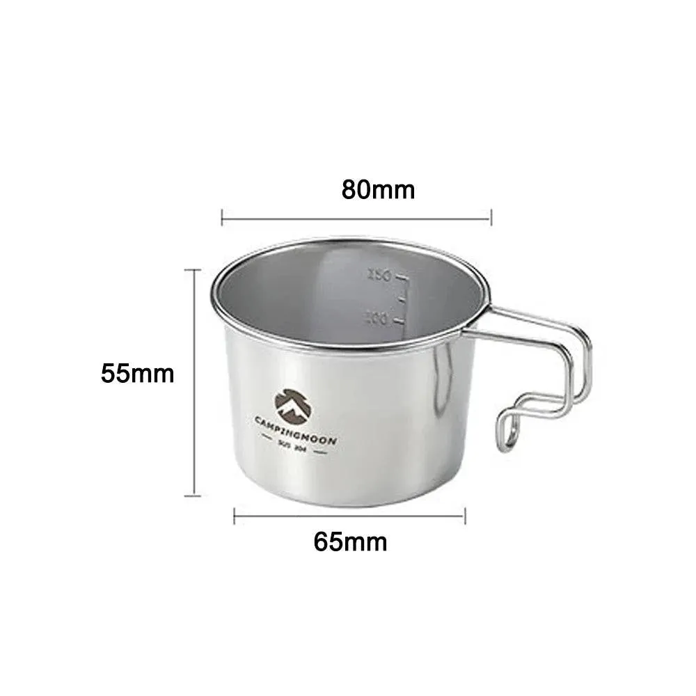 S180 Outdoor Stainless Steel 160ml Sierra Coffee Cup Picnic Tableware Portable Barbecue Hiking Camping Cup Picnic Cookware 2022