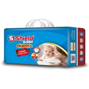 SHIELD BABY DIAPERS SUPER MEDIUM PACK 30PCS
