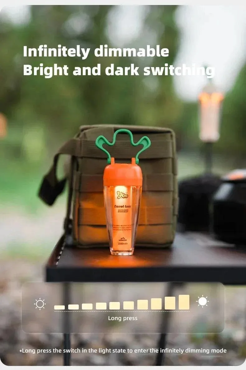 ShineTrip Yoo Series Carrot Shaped LED Camping Lantern Portable Outdoor Radish Light Rechargeable 4  Gears Waterproof Tent Lamp