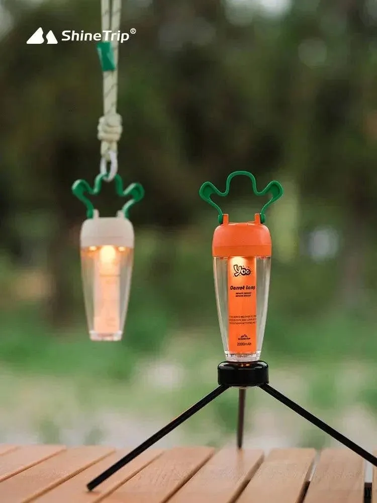 ShineTrip Yoo Series Carrot Shaped LED Camping Lantern Portable Outdoor Radish Light Rechargeable 4  Gears Waterproof Tent Lamp