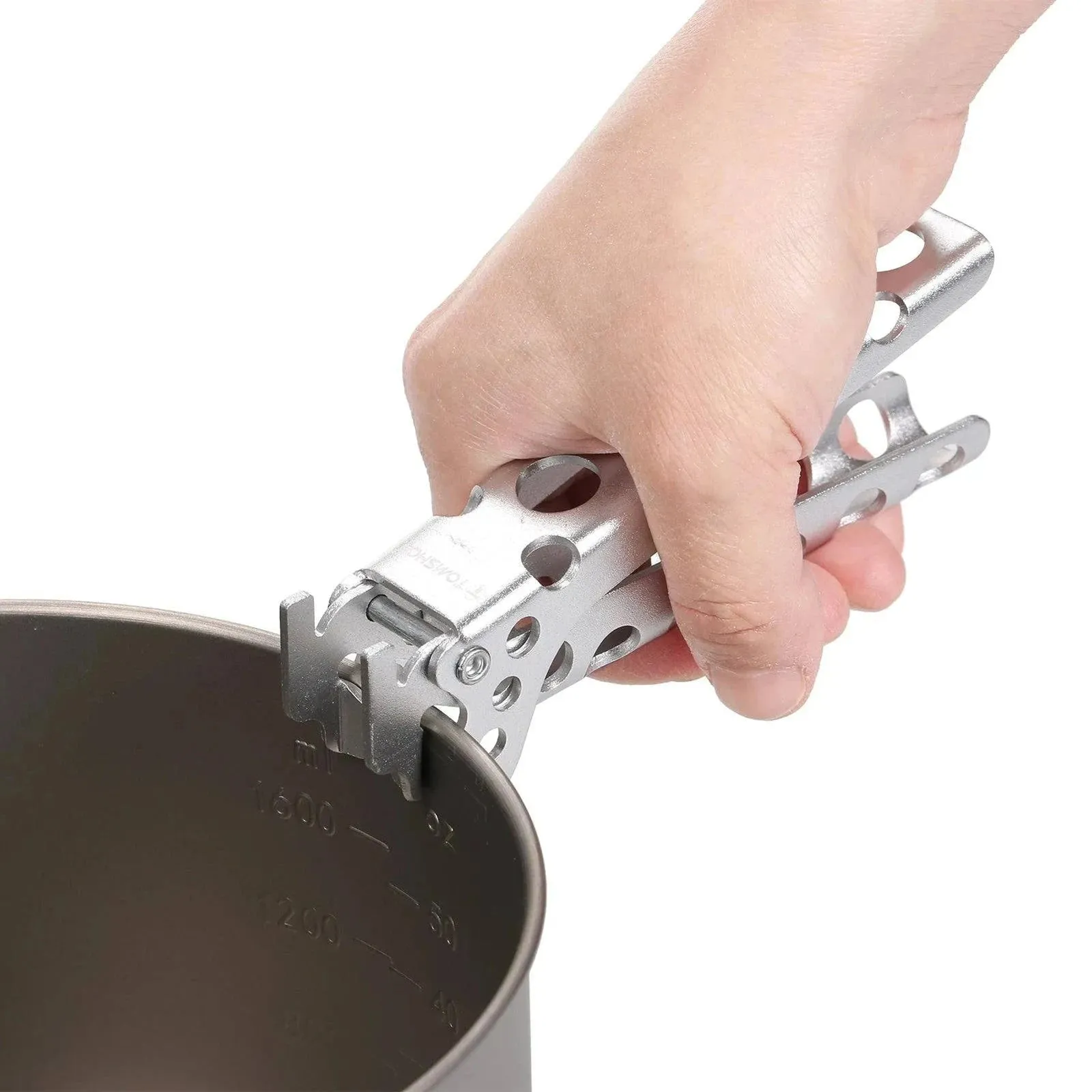 TOMSHOO Aluminum Pot Lifter Camping Pot Pan Grip Handle Outdoor Cooking Pot Holder Picnic Kitchen Tool Organizer