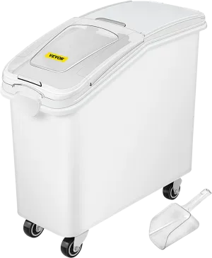 Vevor 21 Gal. Commercial Ingredient Storage Bin with Scoop and Sliding Lid 400 Cup New