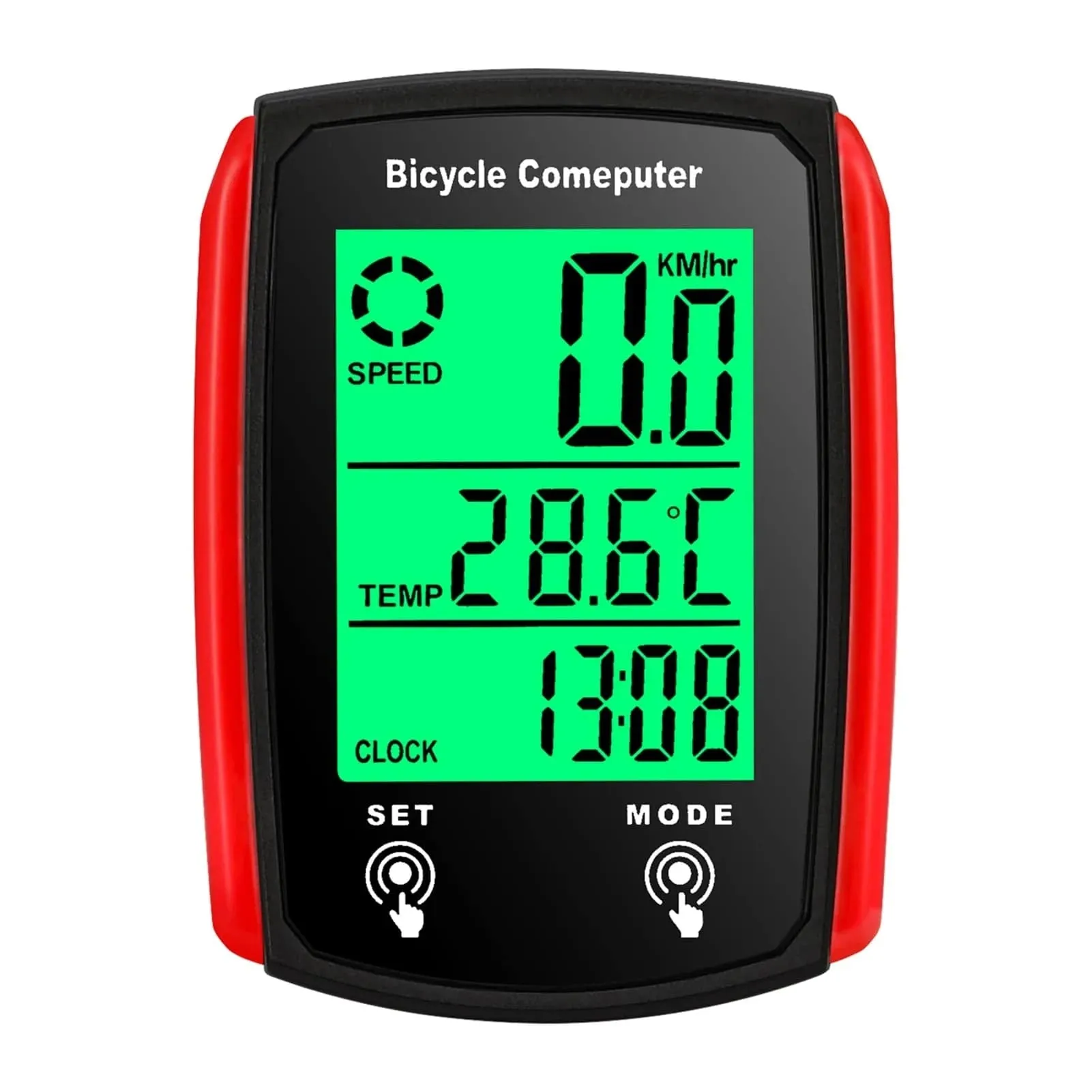 Wired Bike Computer 19 Functions Touch Bike Speedometer Odometer Waterproof Bicycle Computer with Backlight Cycling Accessory