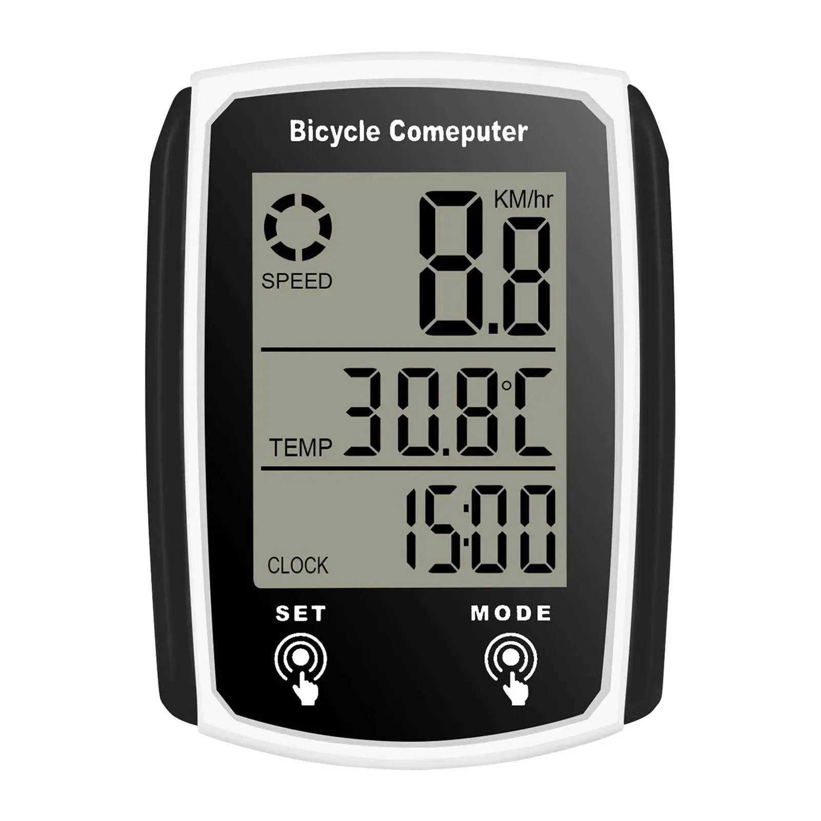 Wired Bike Computer 19 Functions Touch Bike Speedometer Odometer Waterproof Bicycle Computer with Backlight Cycling Accessory