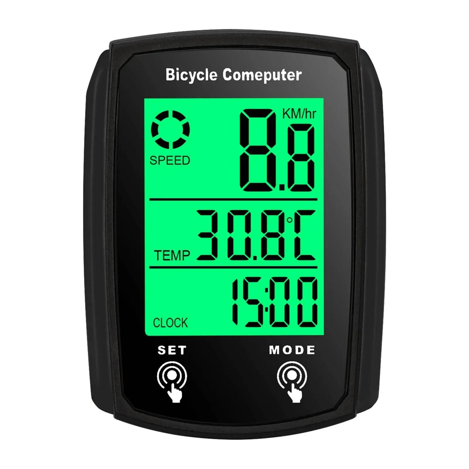 Wired Bike Computer 19 Functions Touch Bike Speedometer Odometer Waterproof Bicycle Computer with Backlight Cycling Accessory