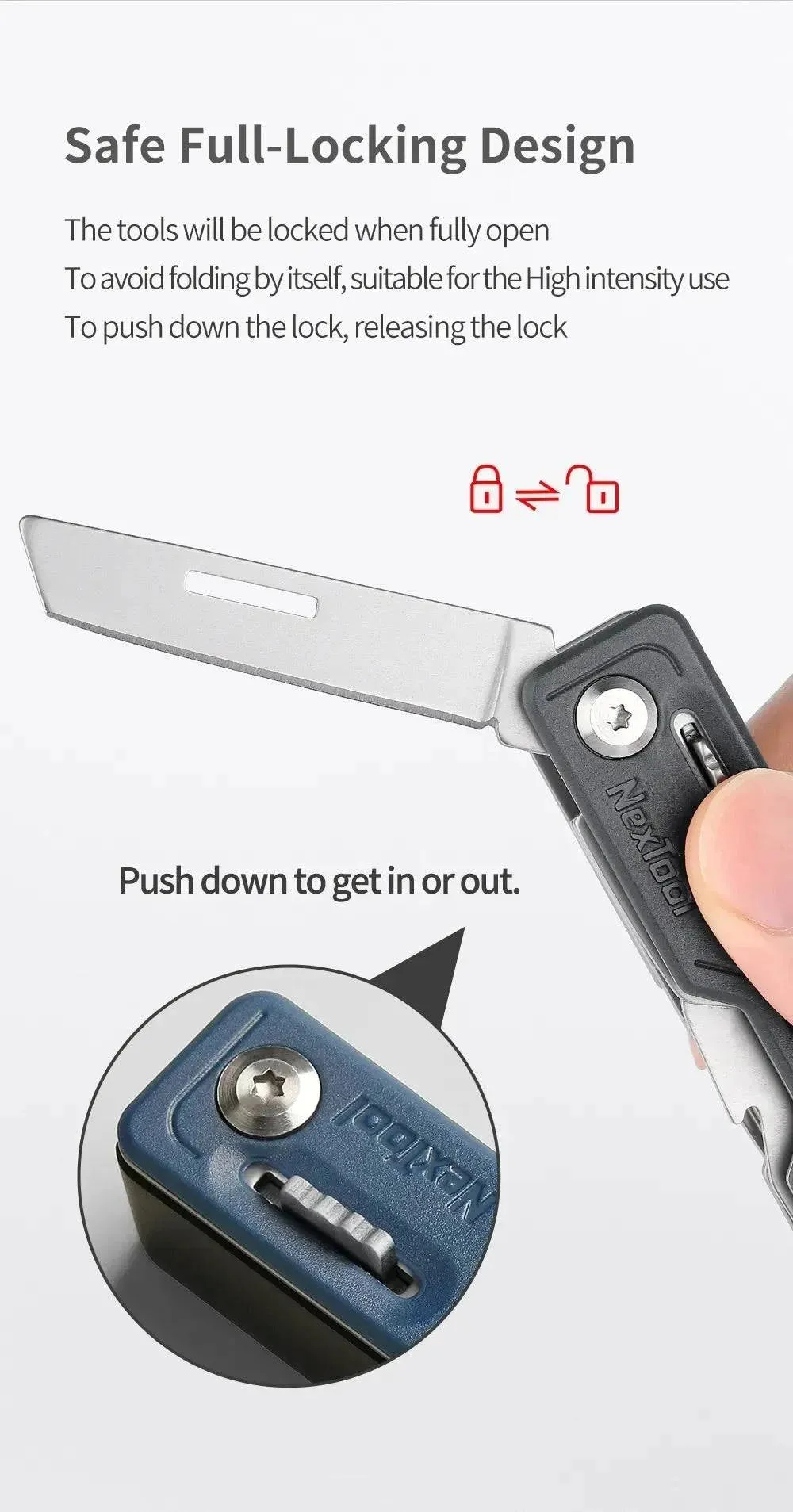 Xiaomi Nextool  EDC Multitools Multifunctional Unpack Knife Scissors Screwdriver Folding Fruit Camping Tool Outdoor Survive Clip