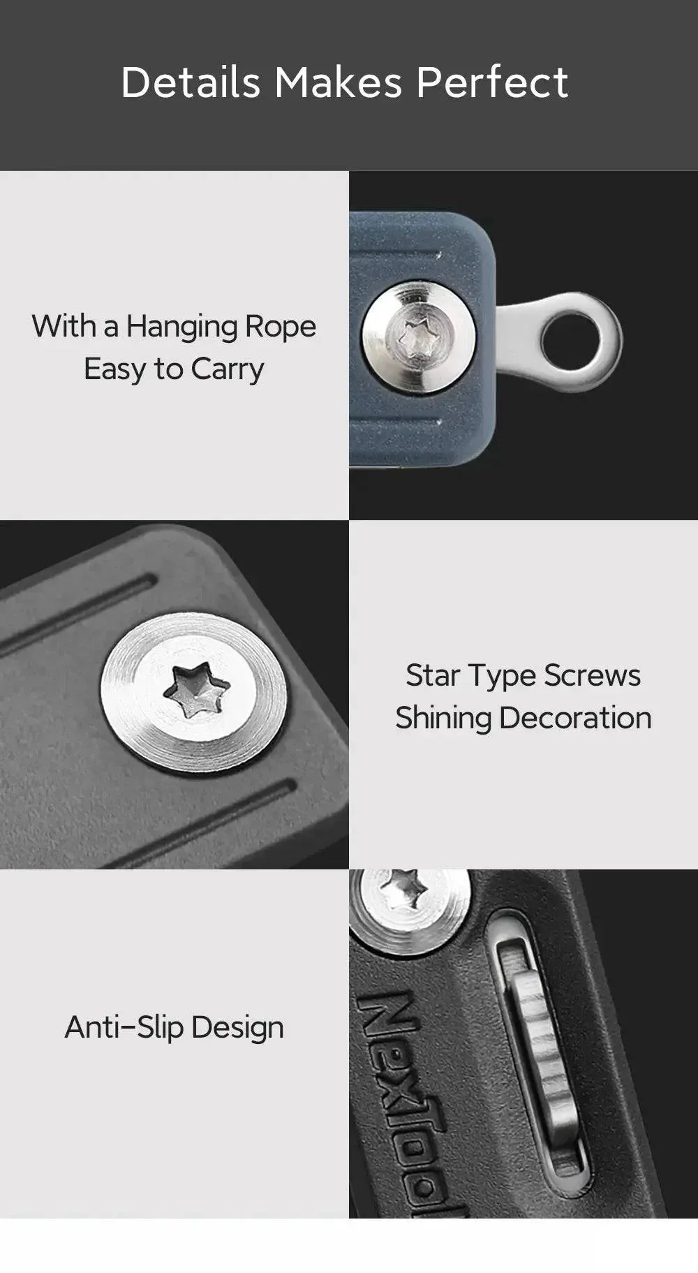 Xiaomi Nextool  EDC Multitools Multifunctional Unpack Knife Scissors Screwdriver Folding Fruit Camping Tool Outdoor Survive Clip