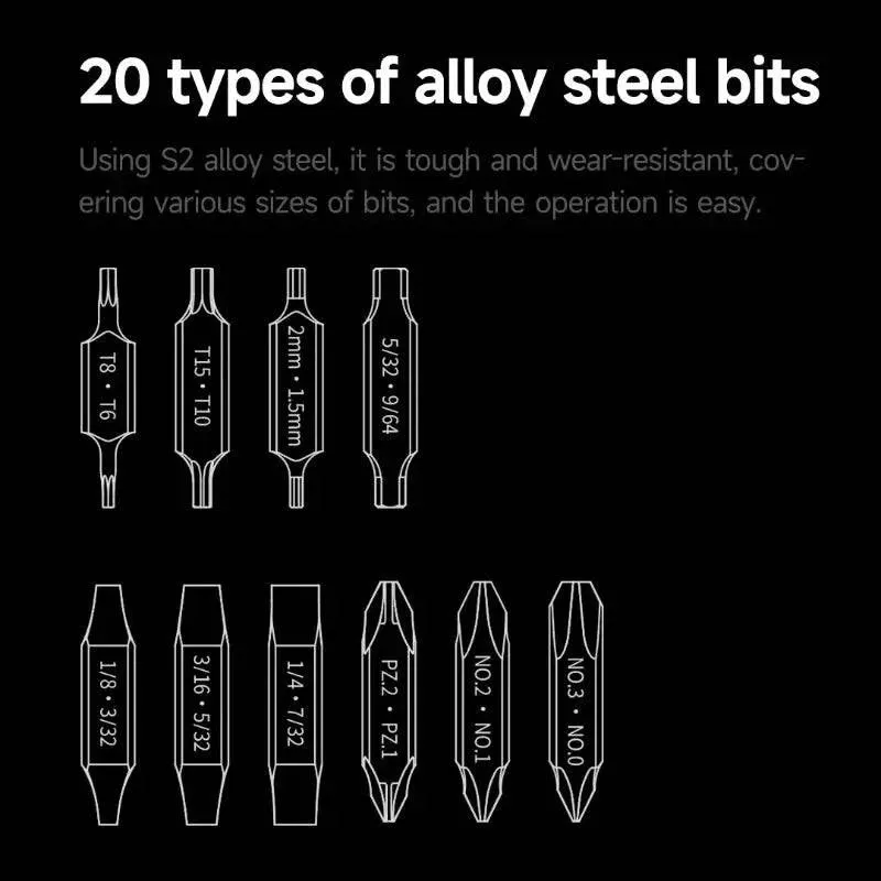 Xiaomi NexTool Hex Bit Accessory Kit 20 Types of Screwdriver Set for  Pocket Tools E1 Flagship Captain Hand Tools Multi-tool