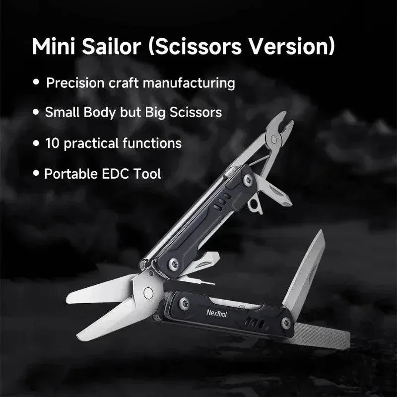 Xiaomi NexTool Mini Sailor Scissors Version  EDC Multitools Hand Pliers Tools Mini Pocket Folding Knife Scissors Screwdriver
