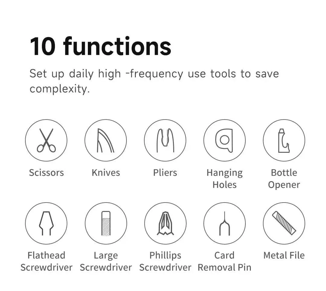 Xiaomi NexTool Mini Sailor Scissors Version  EDC Multitools Hand Pliers Tools Mini Pocket Folding Knife Scissors Screwdriver